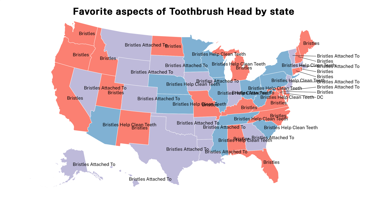 aspects of Toothbrush Head map