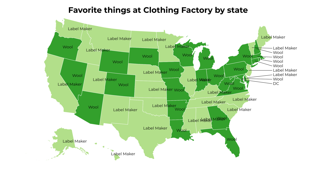 things at Clothing Factory map