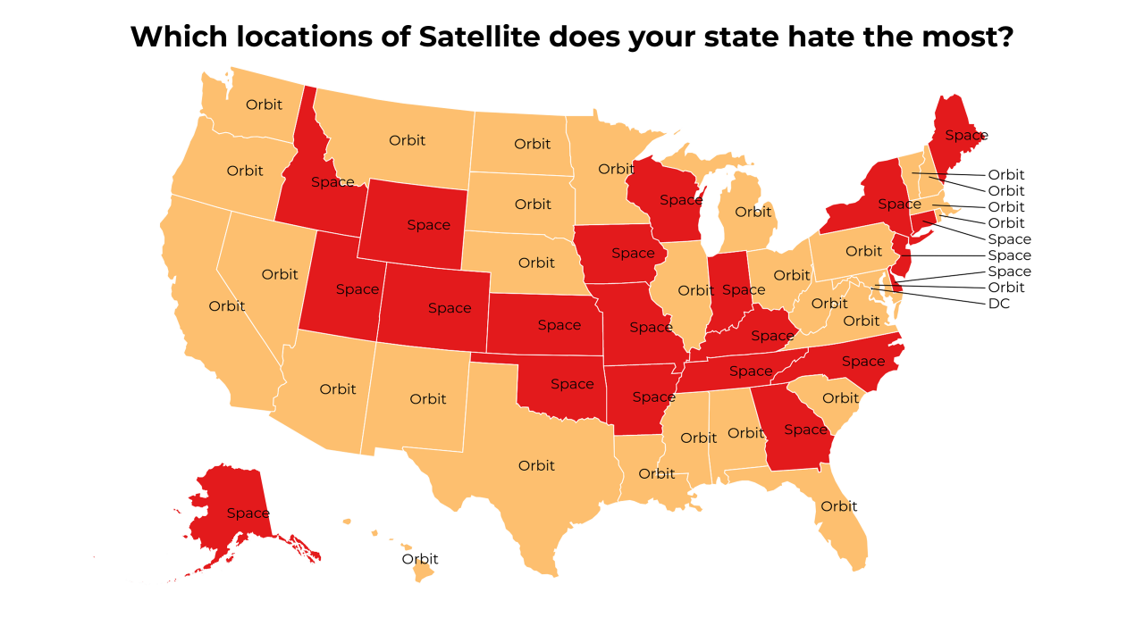 locations of Satellite map