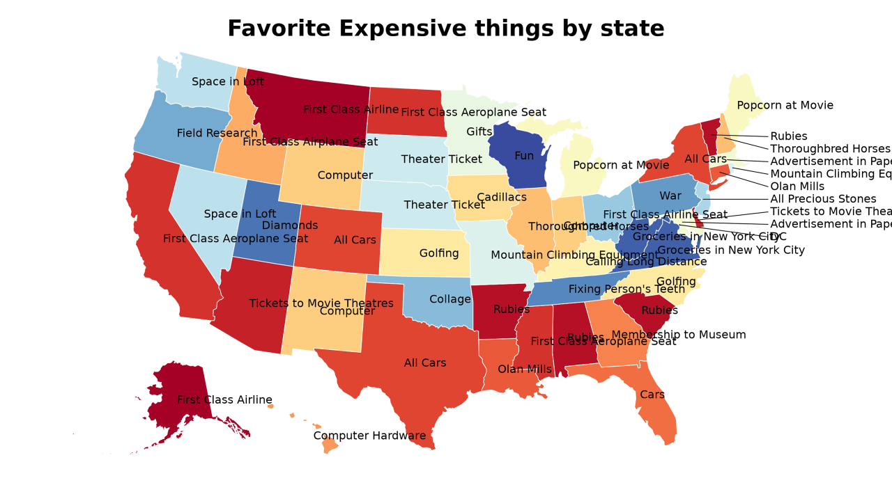 Expensive things map