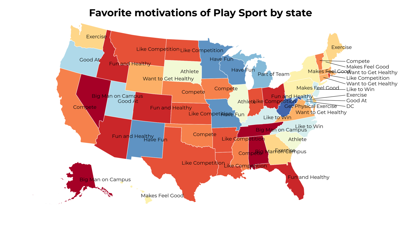motivations of Play Sport map