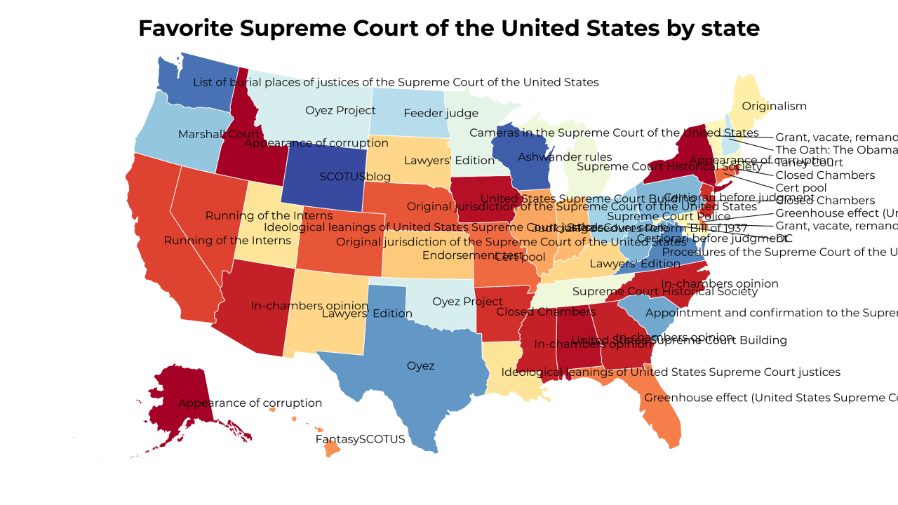 Supreme Court of the United States map