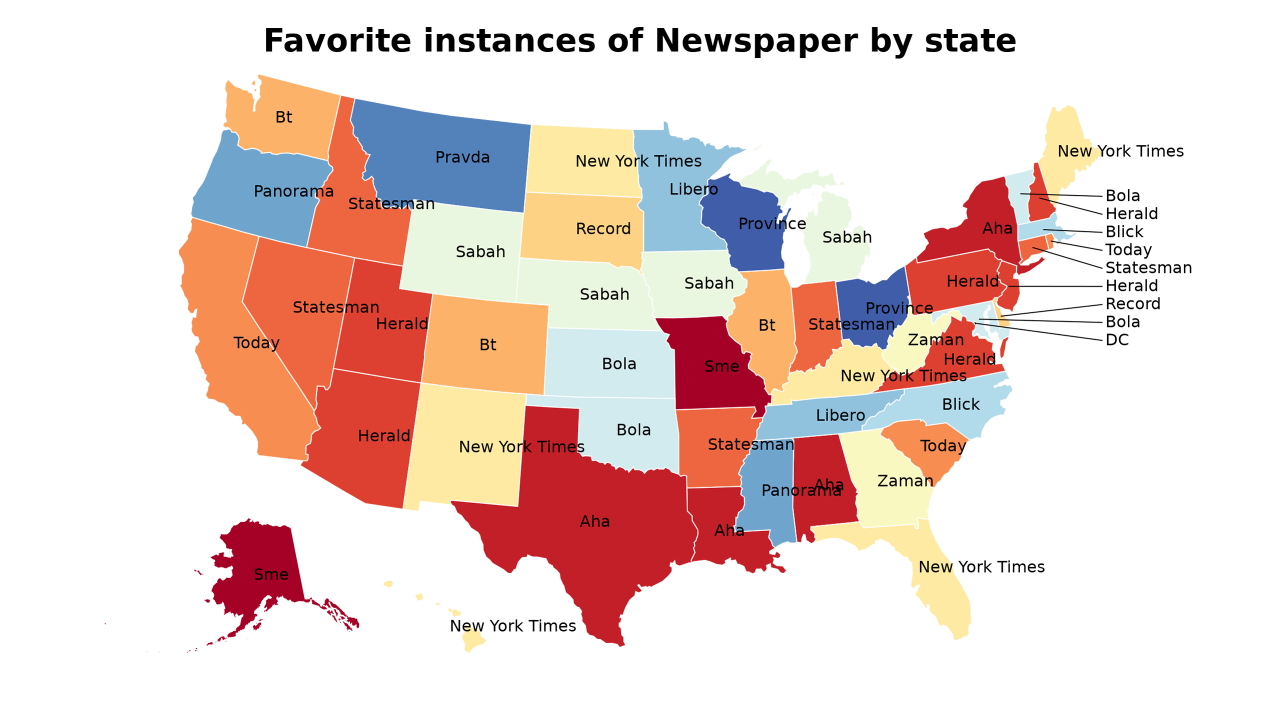 instances of Newspaper map