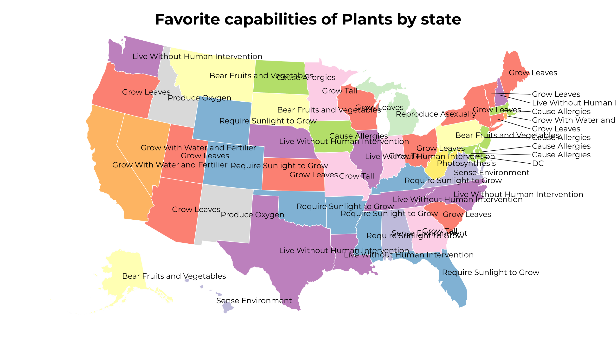 capabilities of Plants map