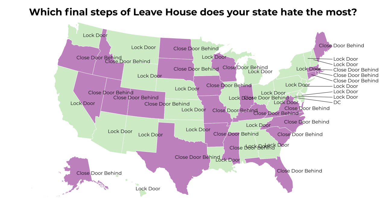 final steps of Leave House map