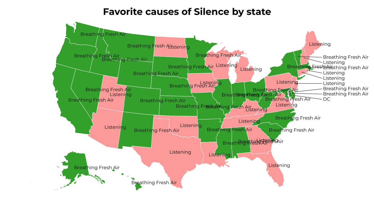 causes of Silence map