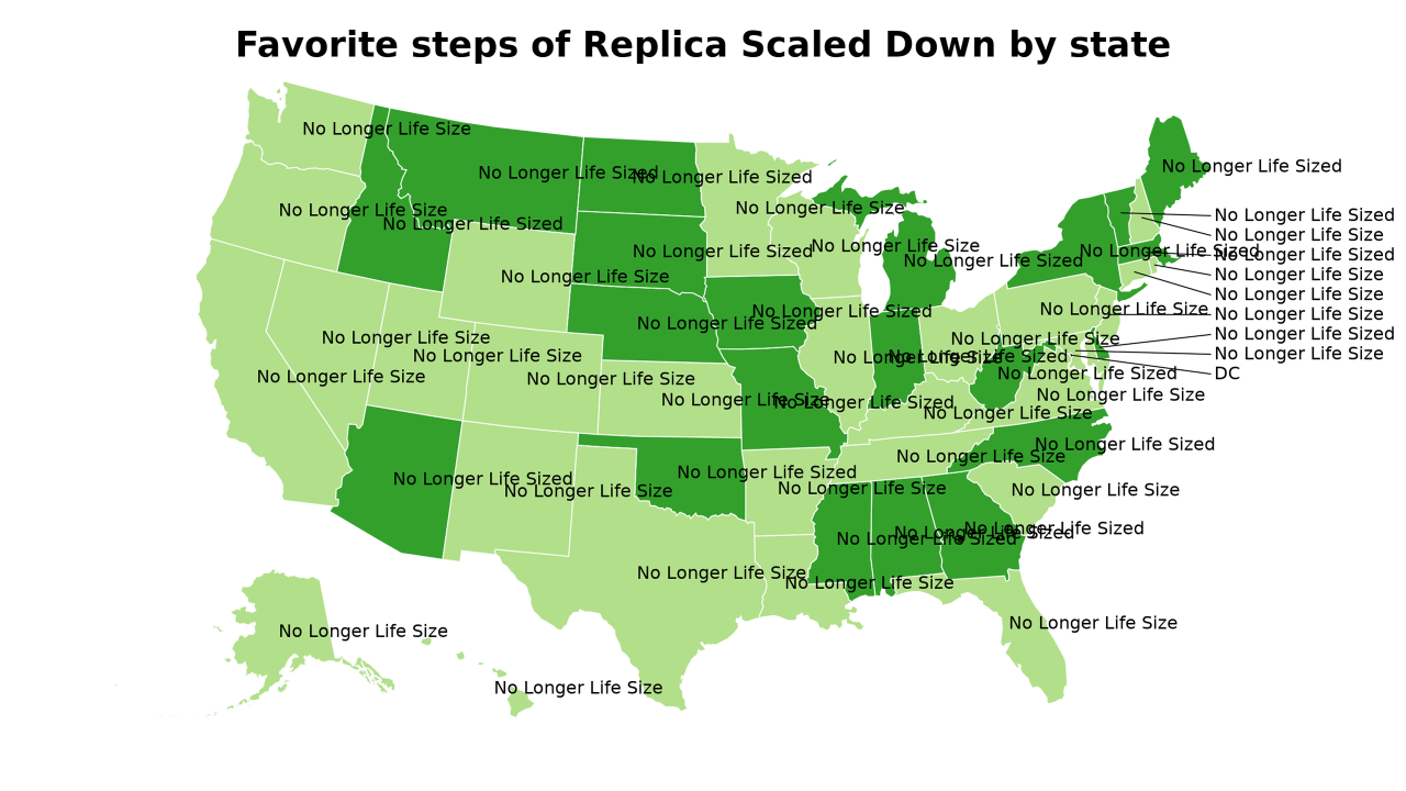 steps of Replica Scaled Down map