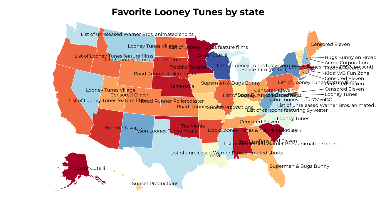 Looney Tunes map