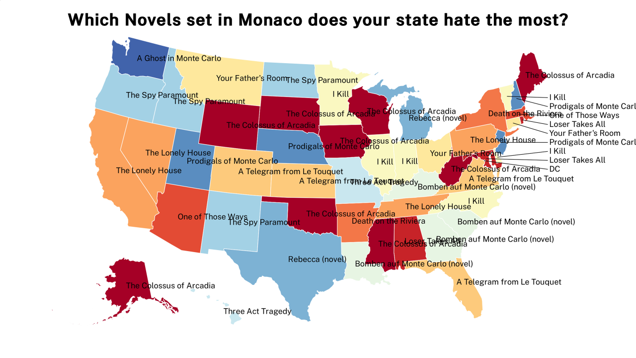 Novels set in Monaco map