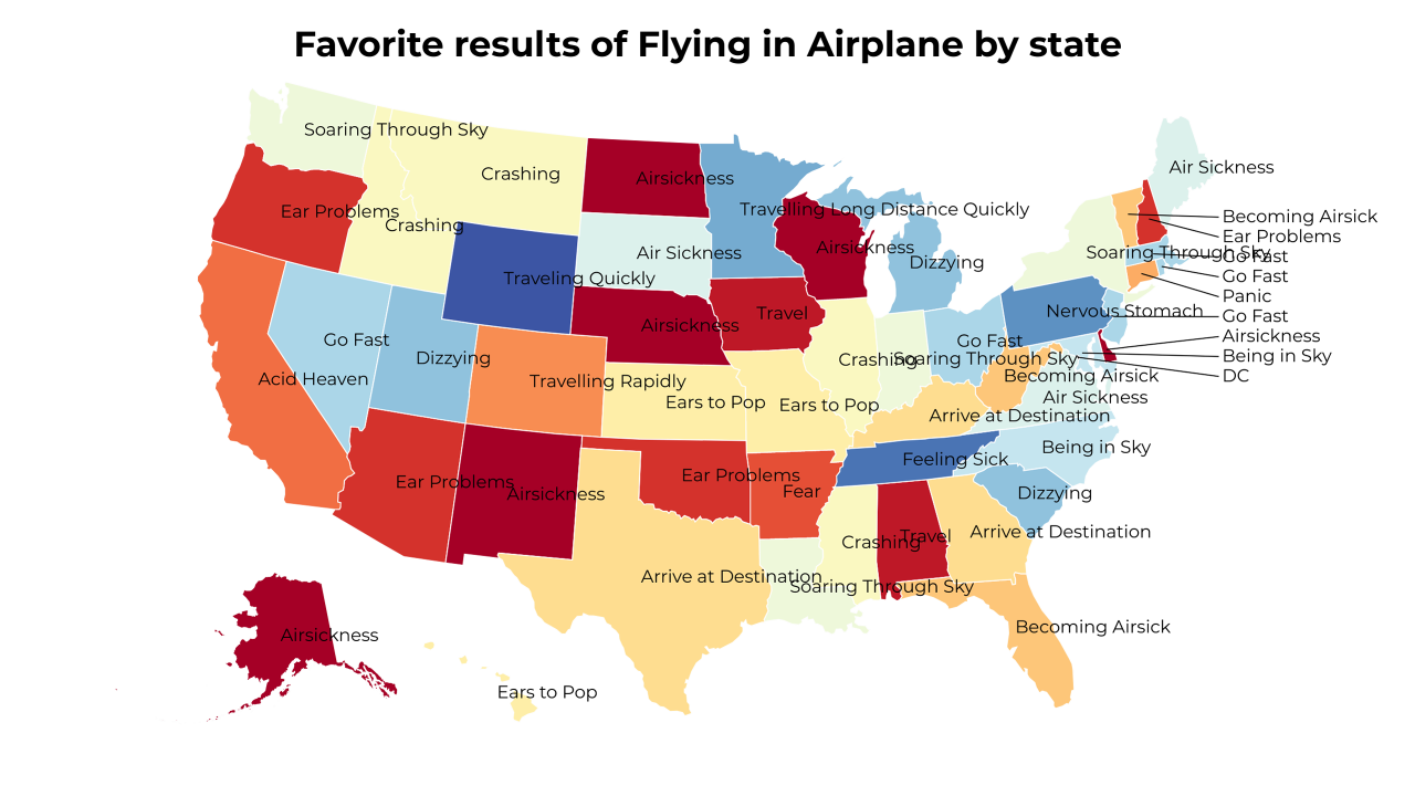 results of Flying in Airplane map