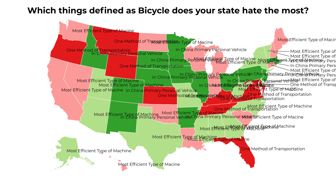things defined as Bicycle map