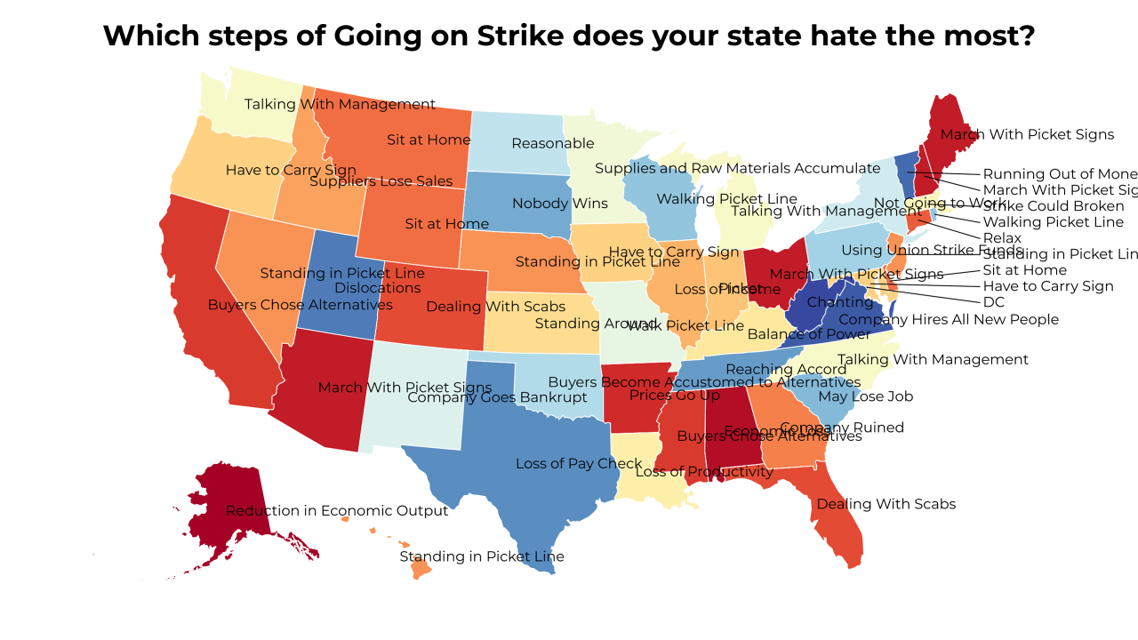 steps of Going on Strike map