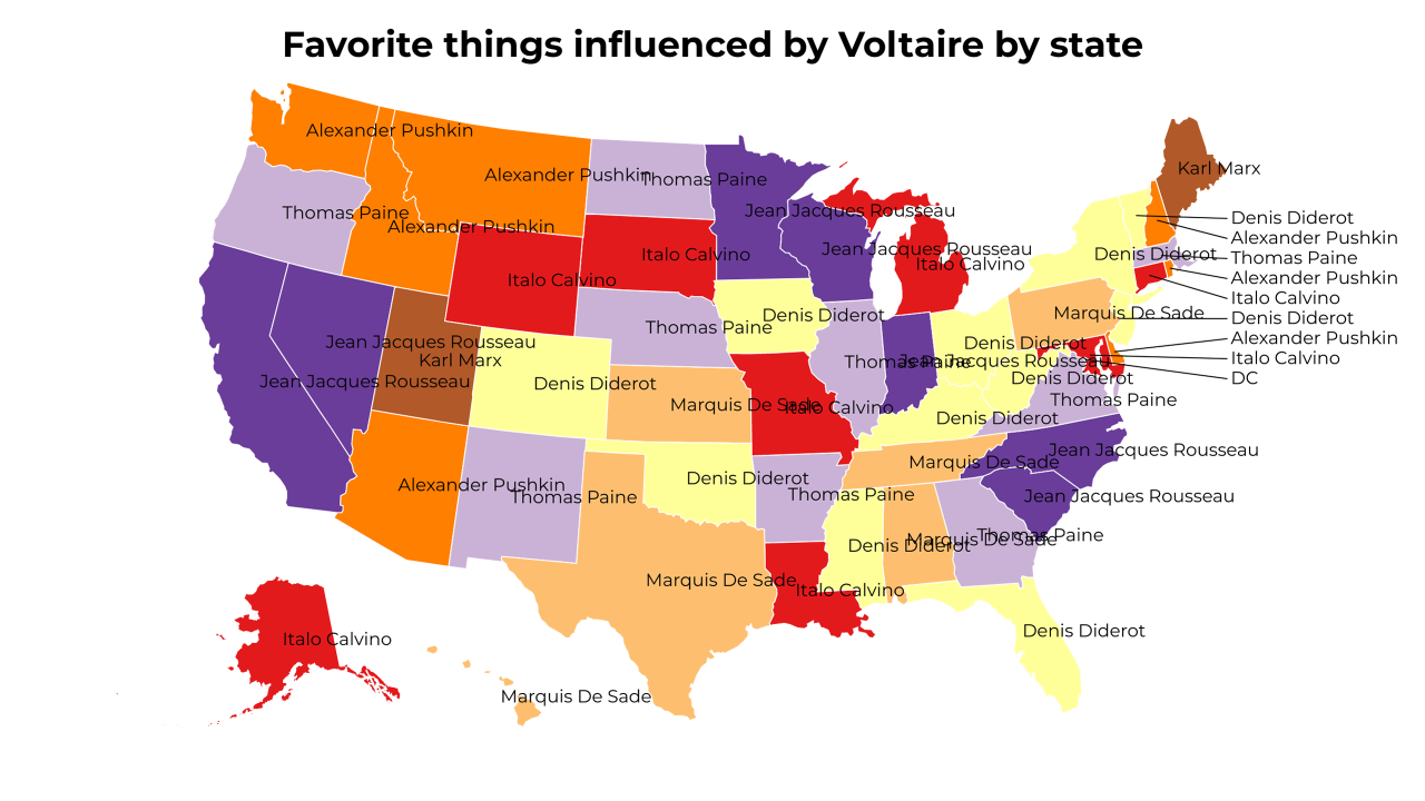 things influenced by Voltaire map