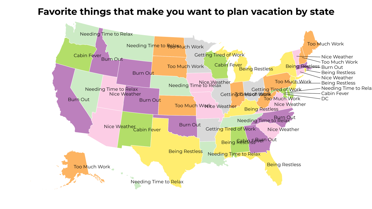 things that make you want to plan vacation map