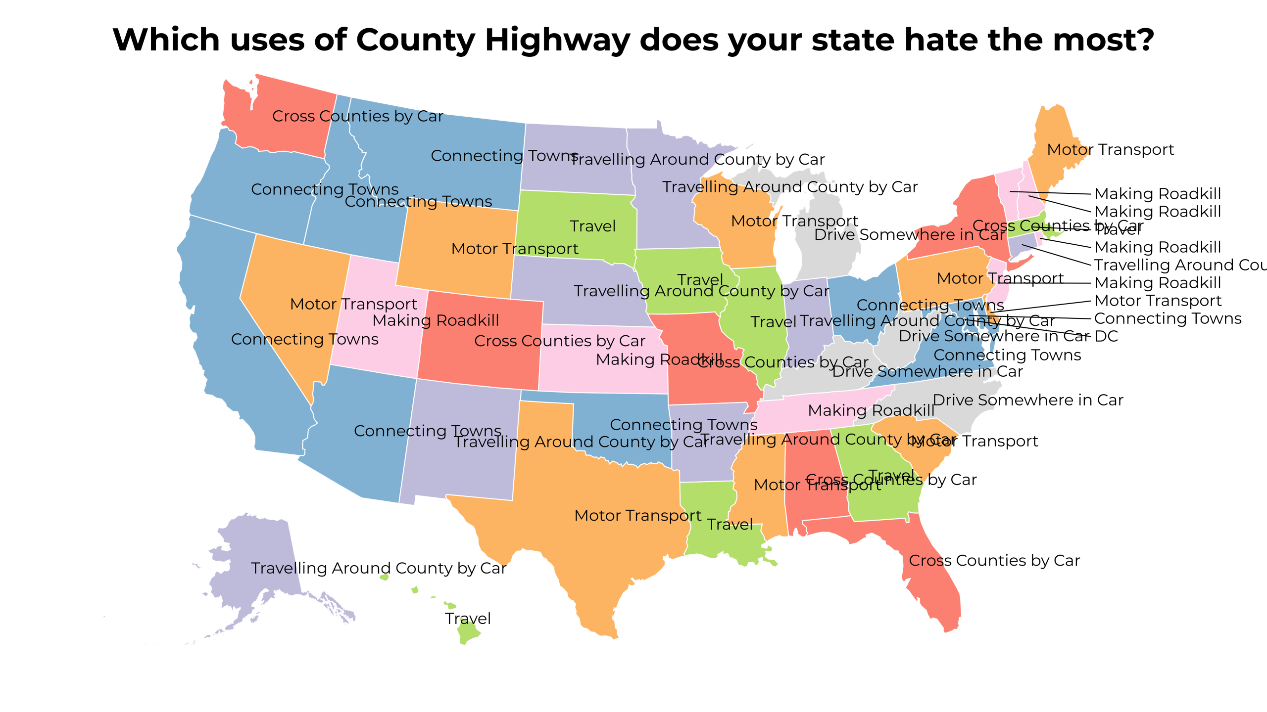 uses of County Highway map