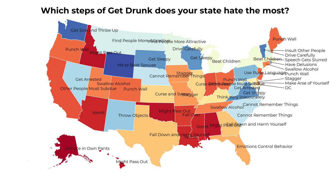 steps of Get Drunk map