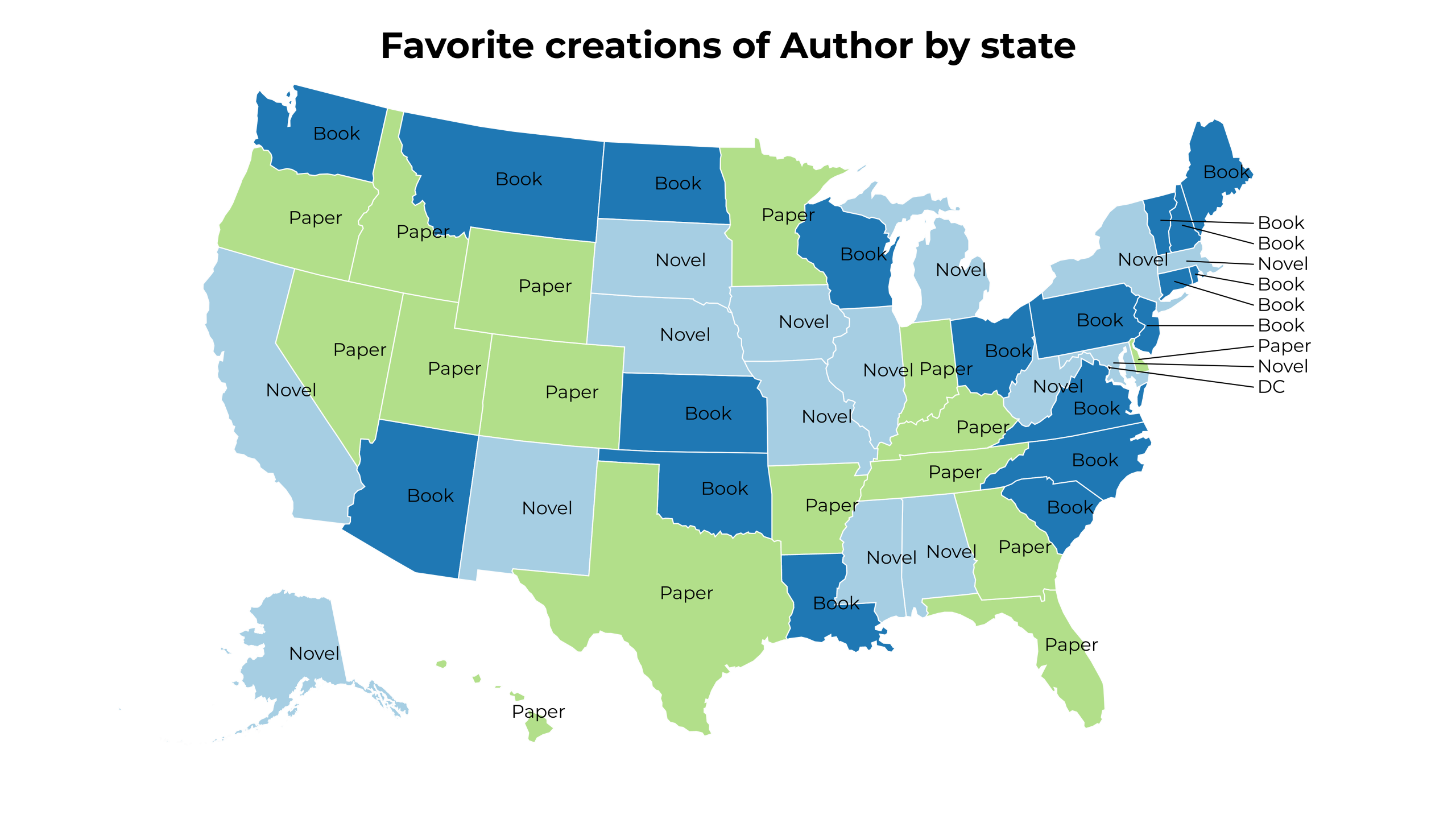 creations of Author map