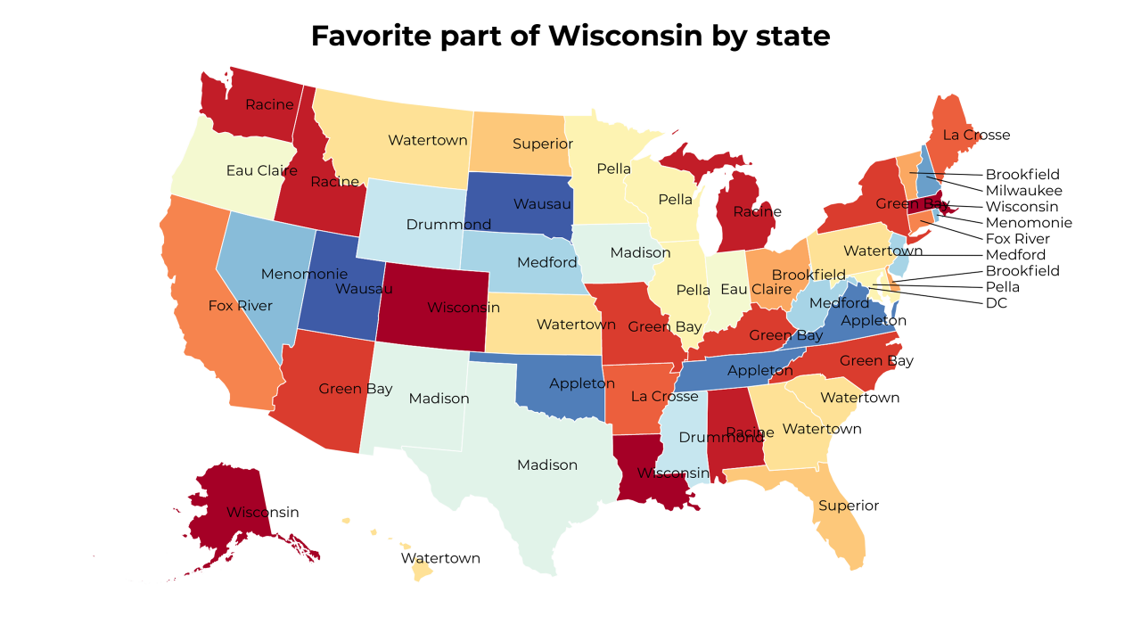 part of Wisconsin map