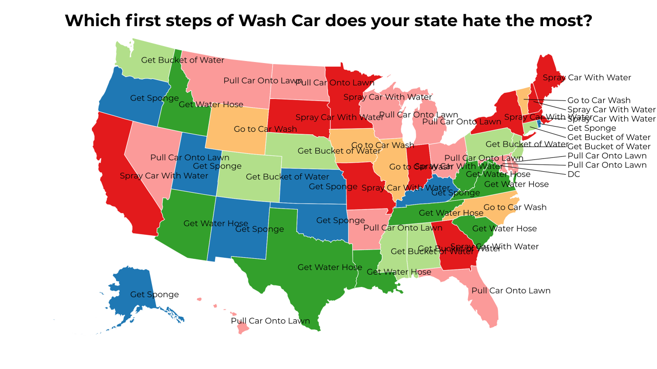 first steps of Wash Car map