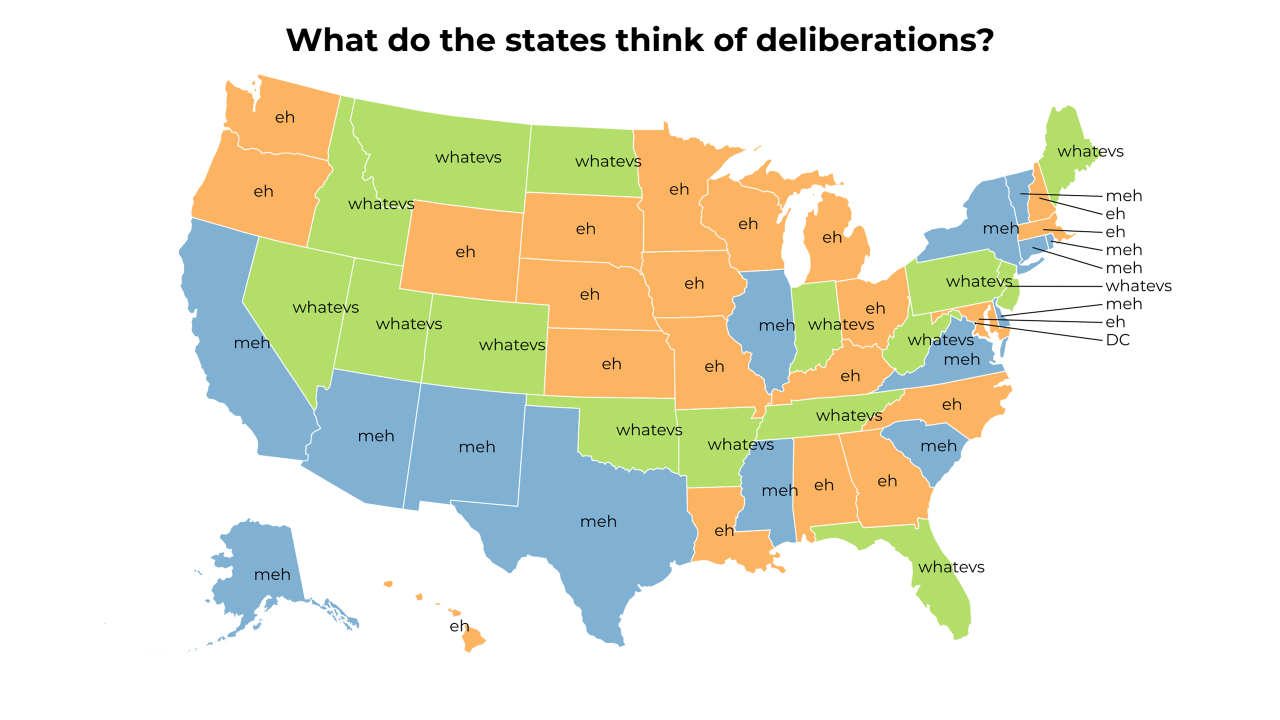 deliberations map