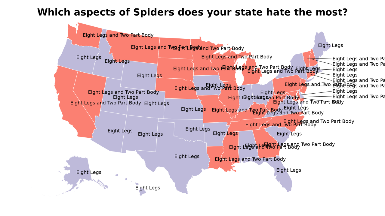 aspects of Spiders map