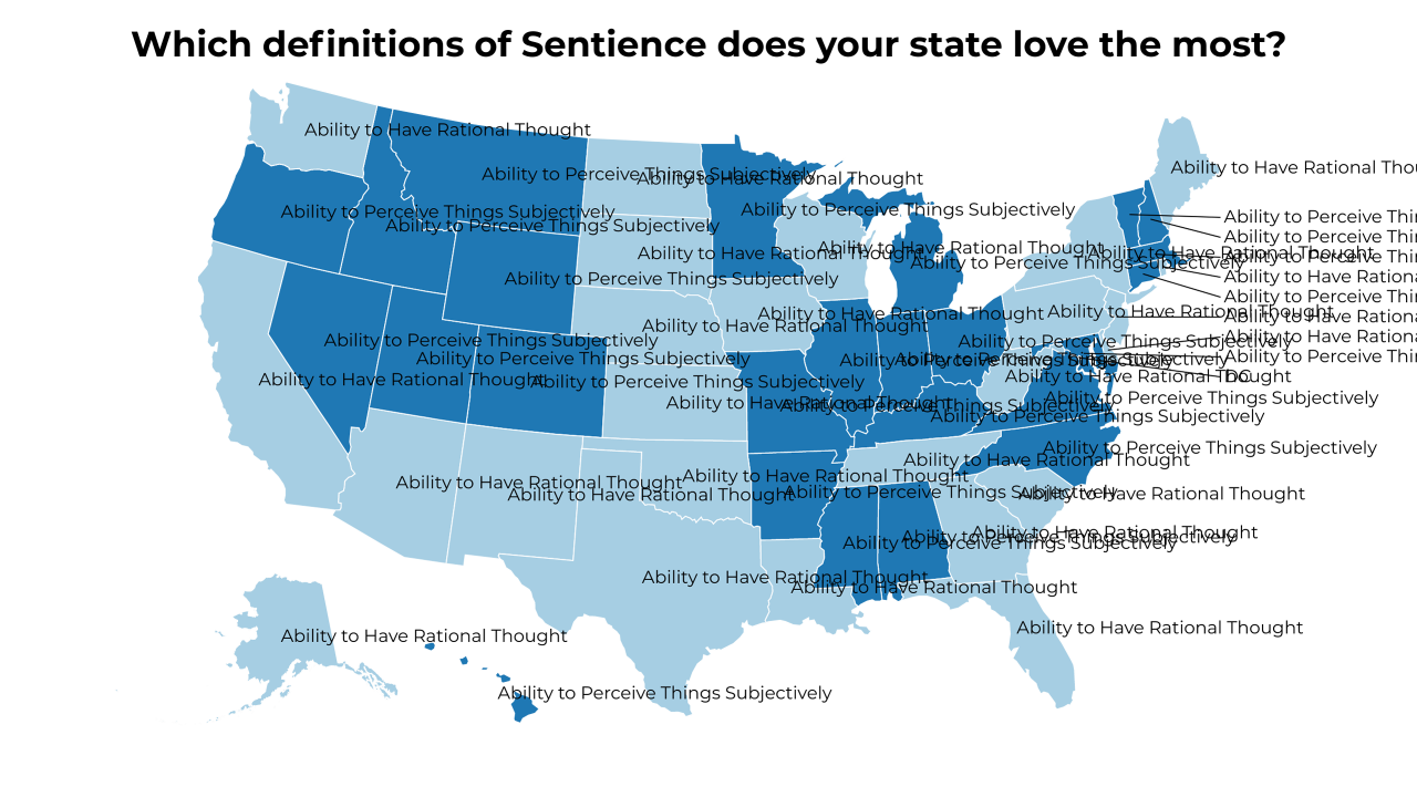 definitions of Sentience map