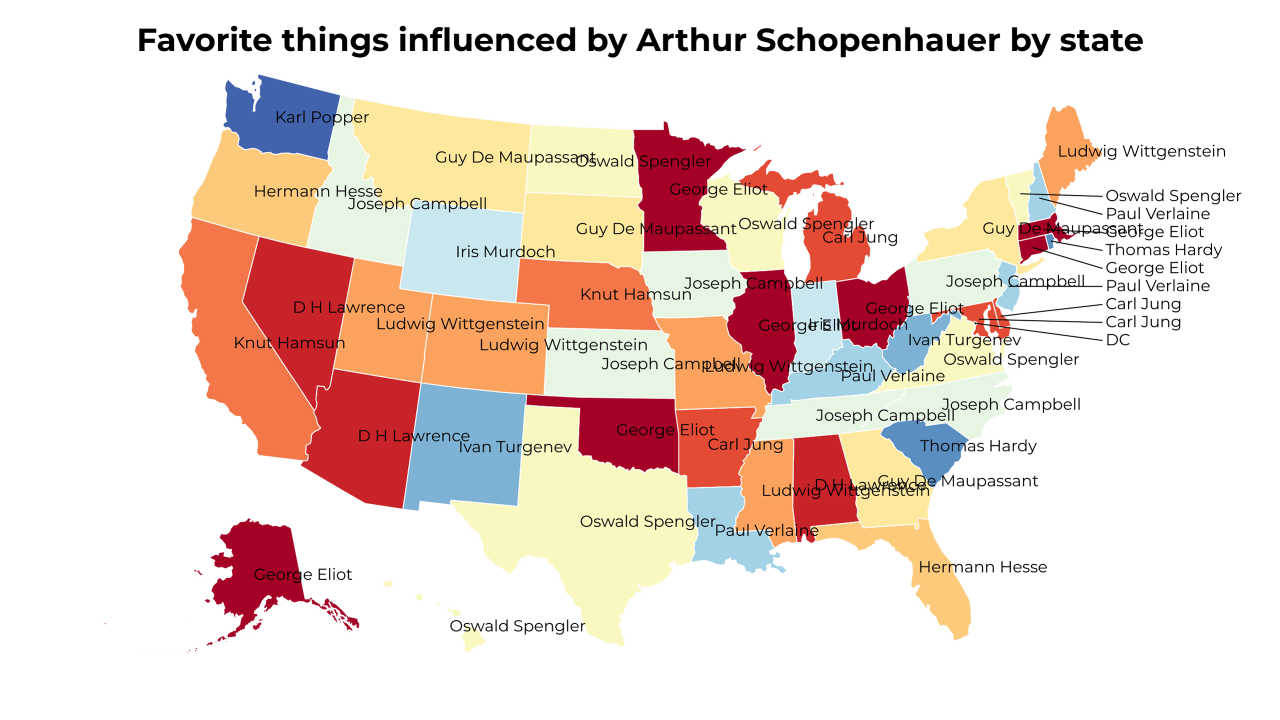 things influenced by Arthur Schopenhauer map