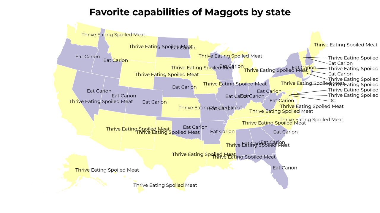 capabilities of Maggots map