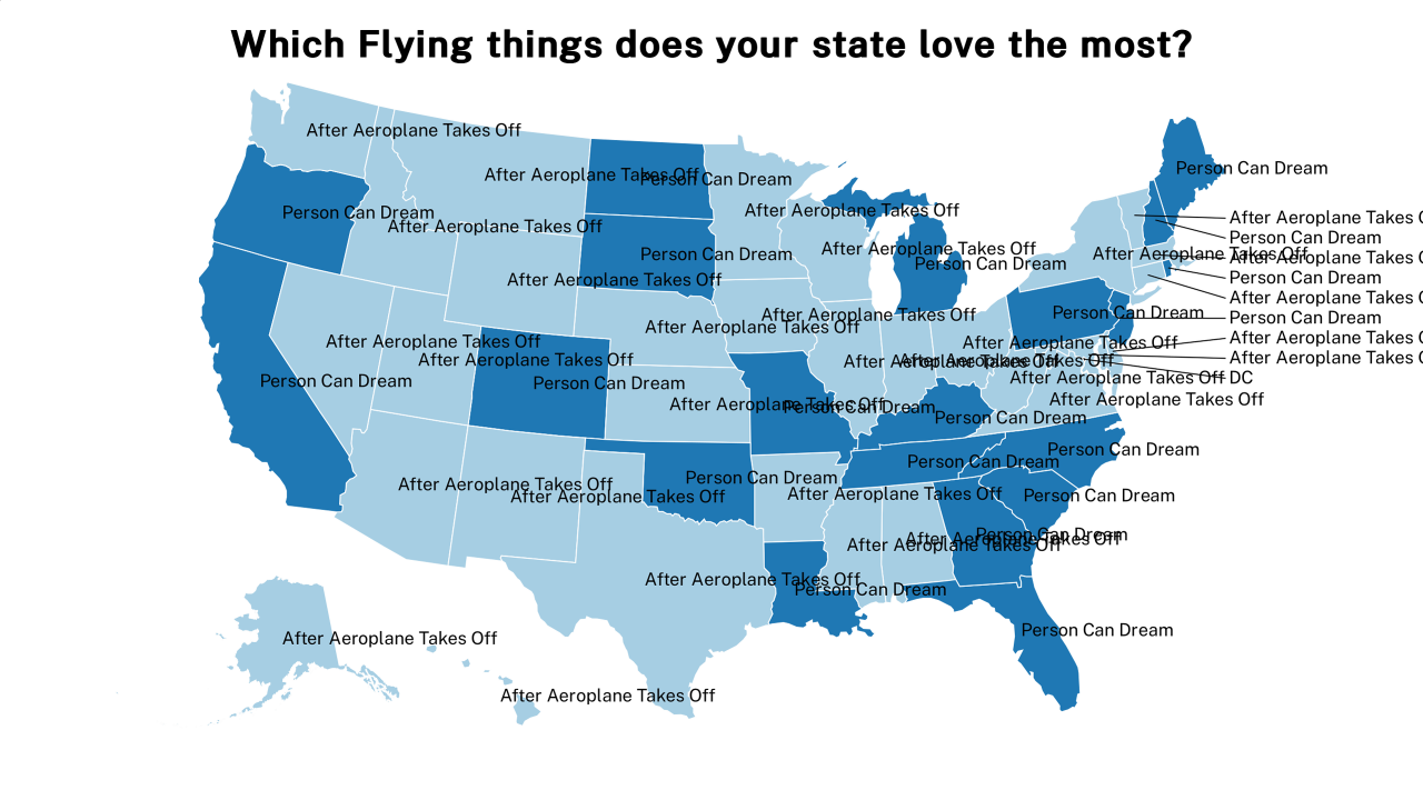 Flying things map