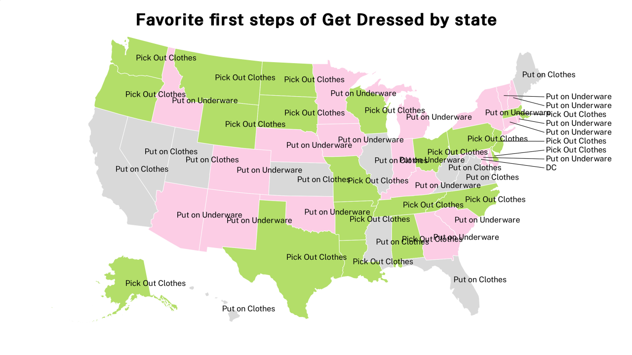 first steps of Get Dressed map