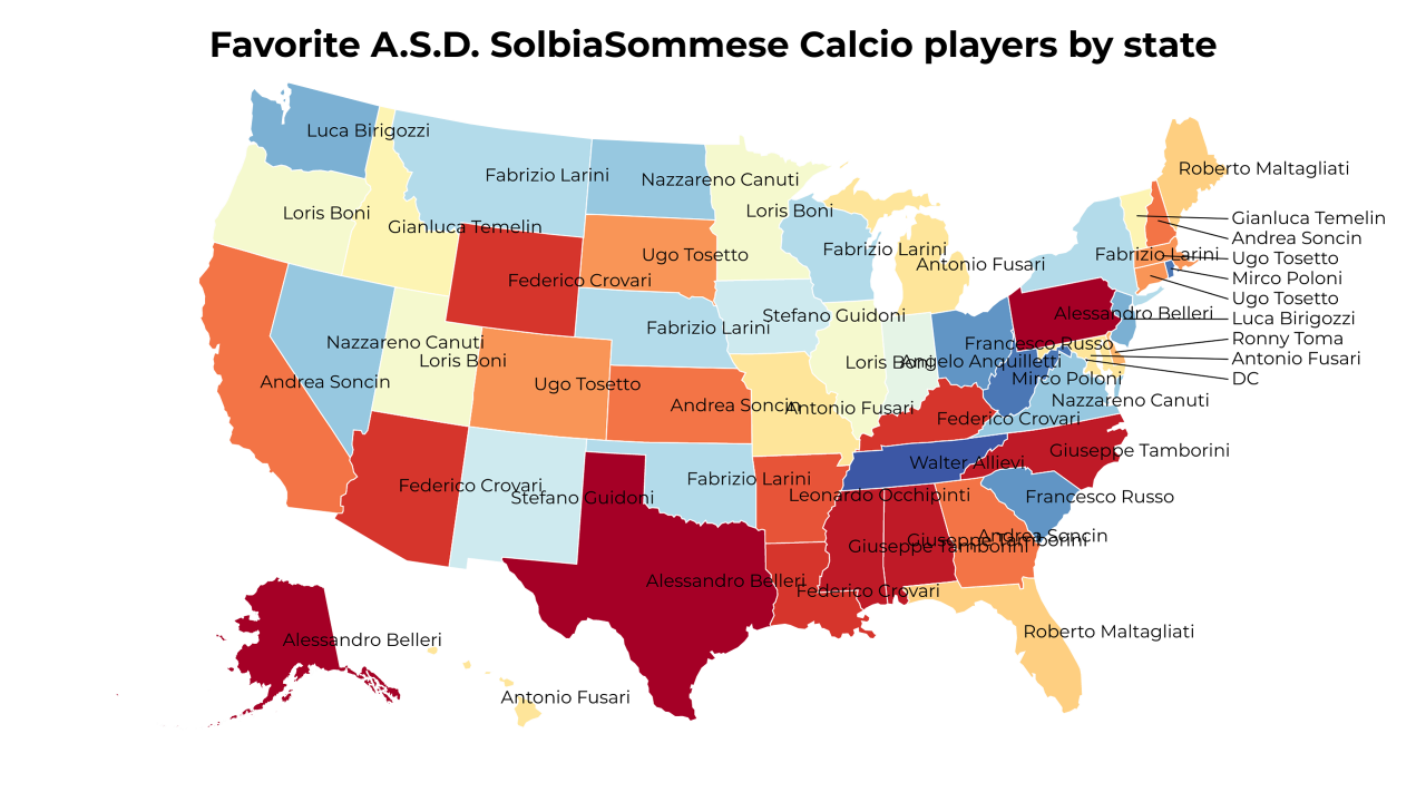 A.S.D. SolbiaSommese Calcio players map