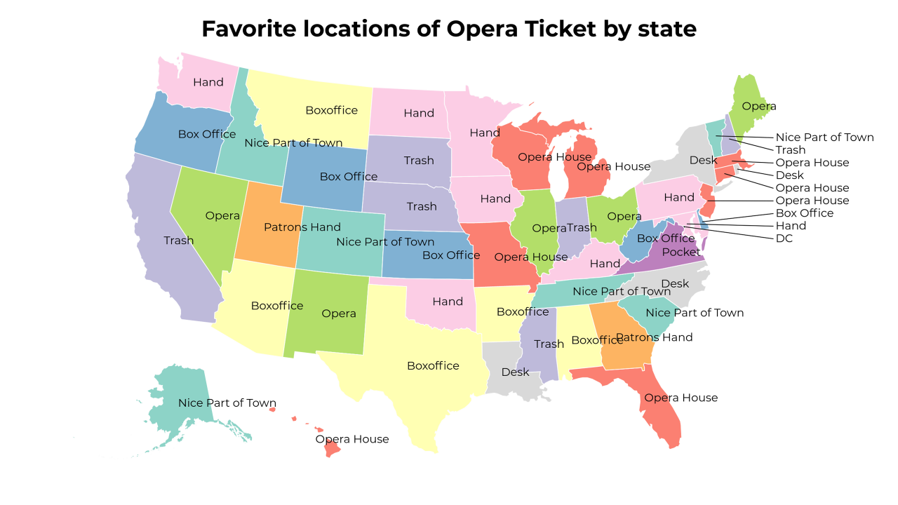 locations of Opera Ticket map