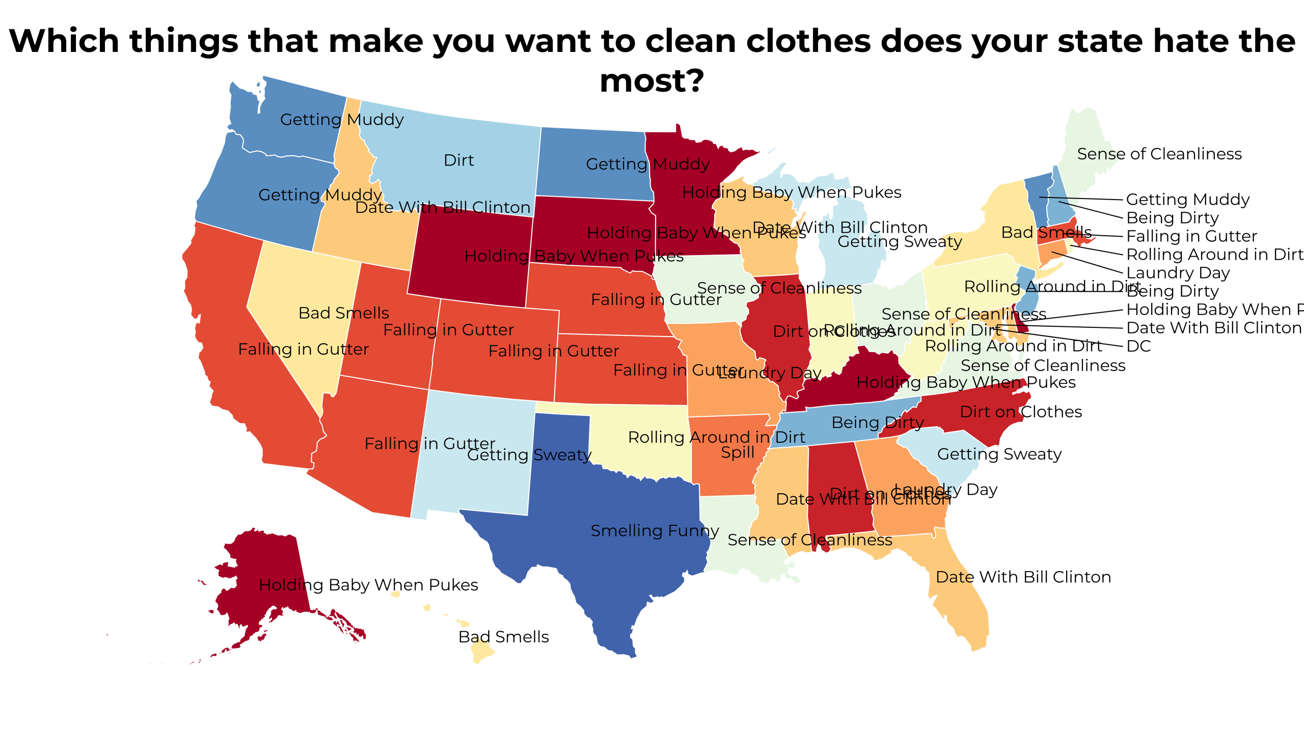things that make you want to clean clothes map