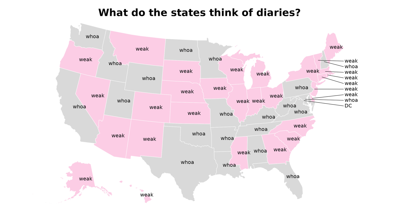 Diaries map