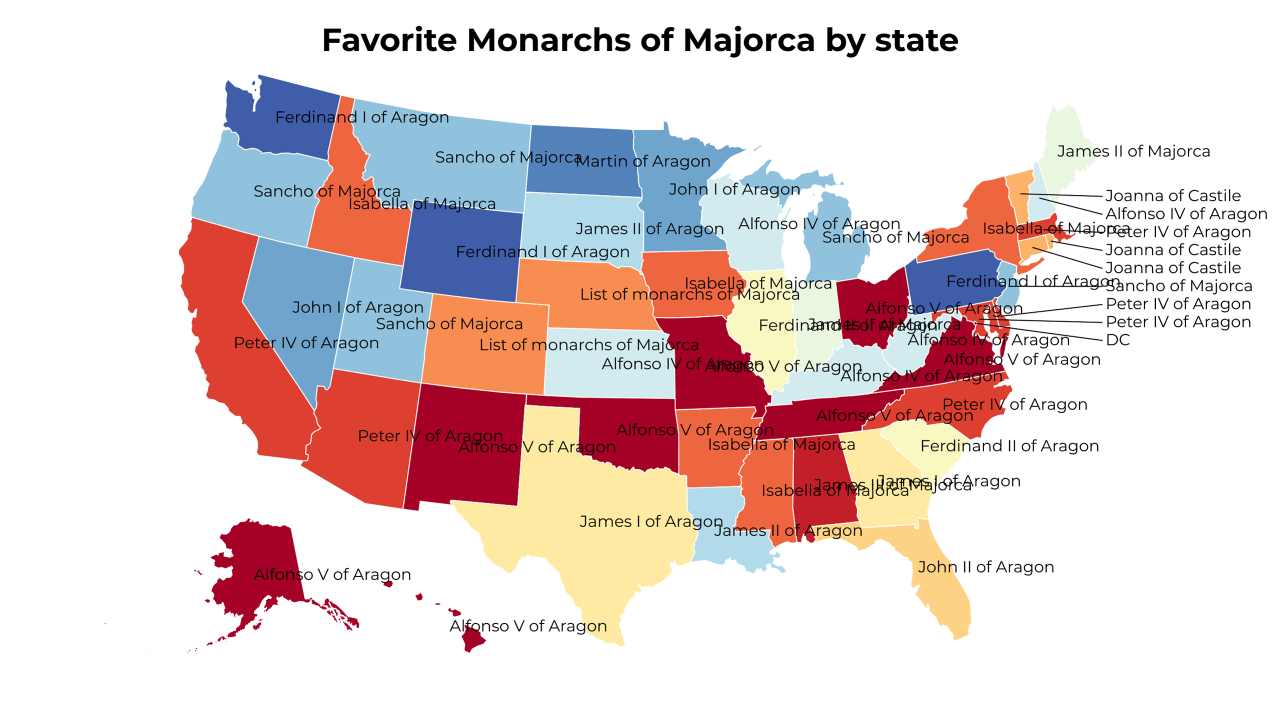 Monarchs of Majorca map
