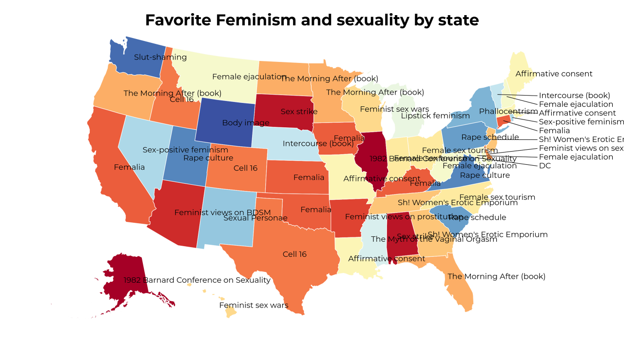 Feminism and sexuality map