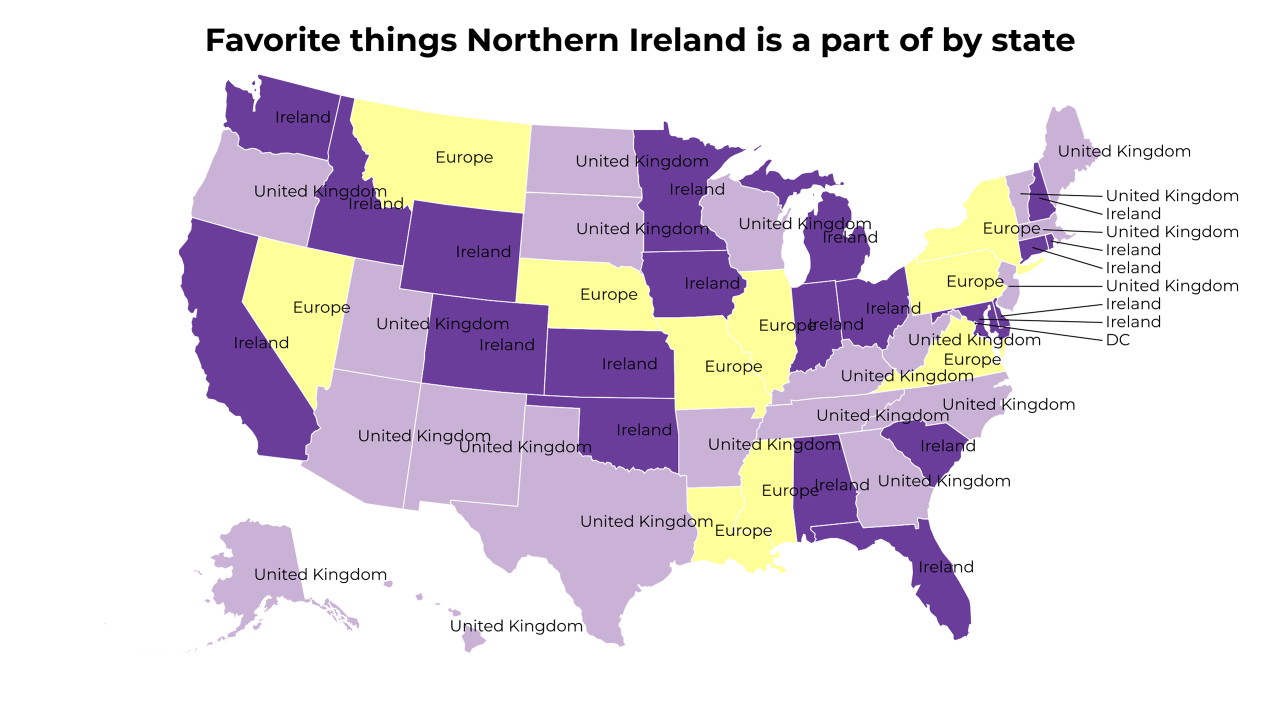 things Northern Ireland is a part of map