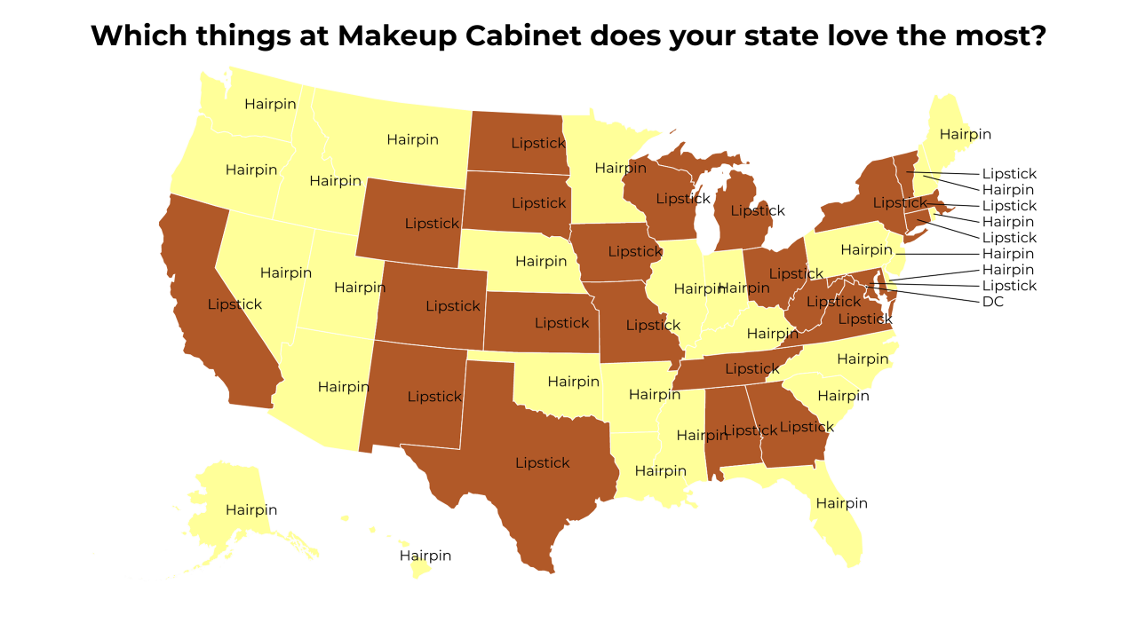 things at Makeup Cabinet map