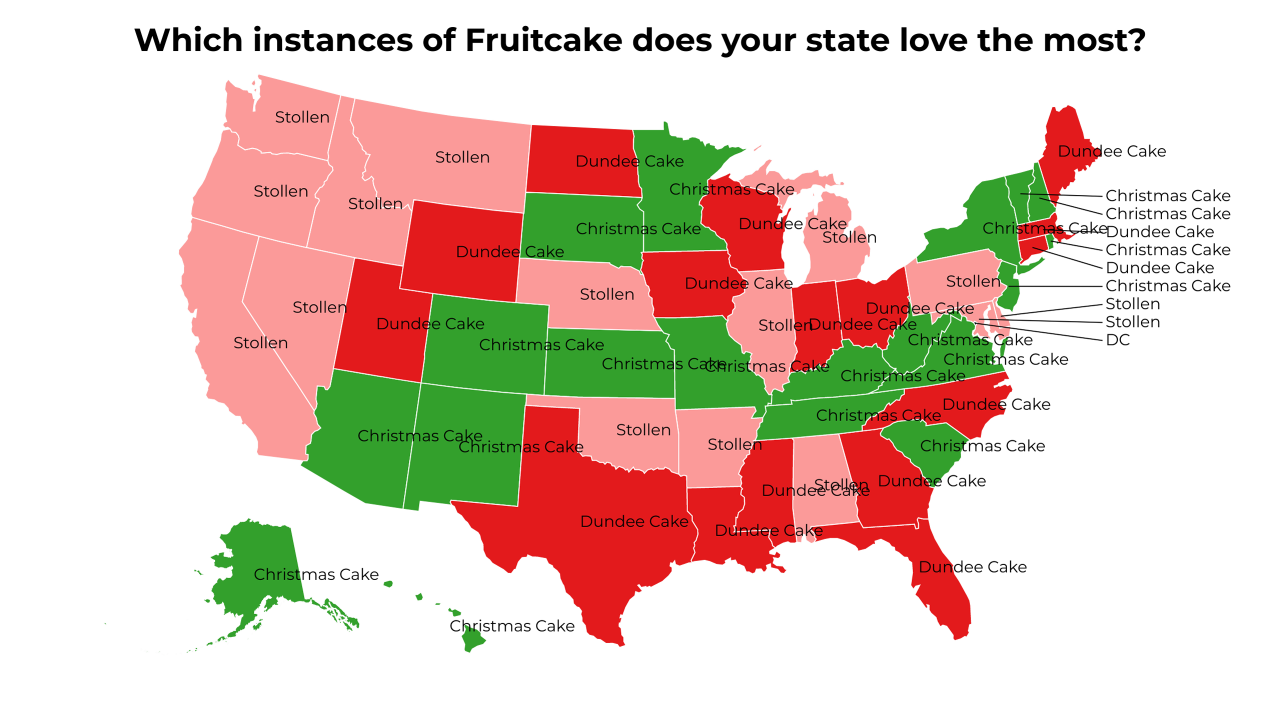 instances of Fruitcake map