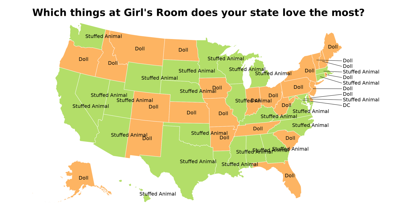 things at Girl's Room map
