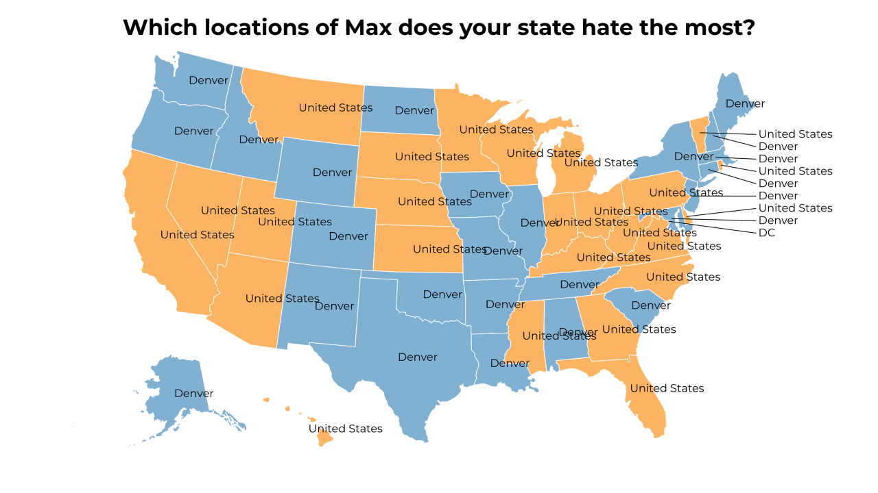 locations of Max map