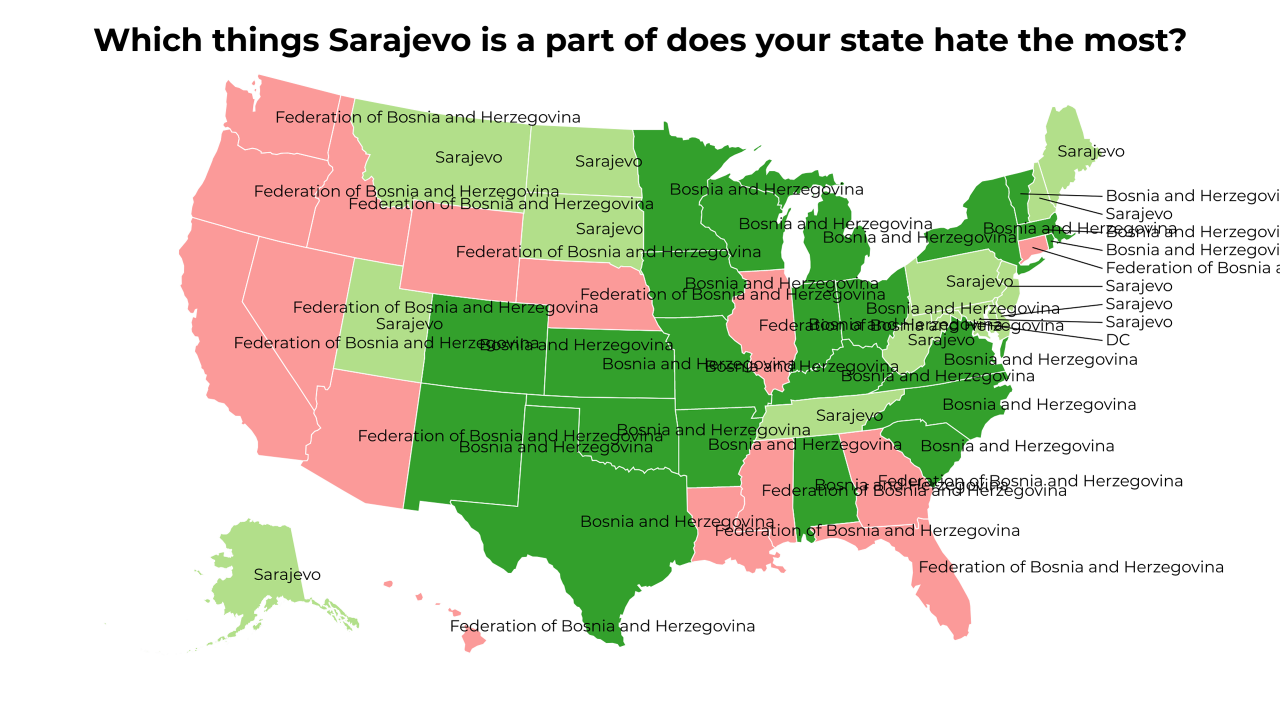 things Sarajevo is a part of map