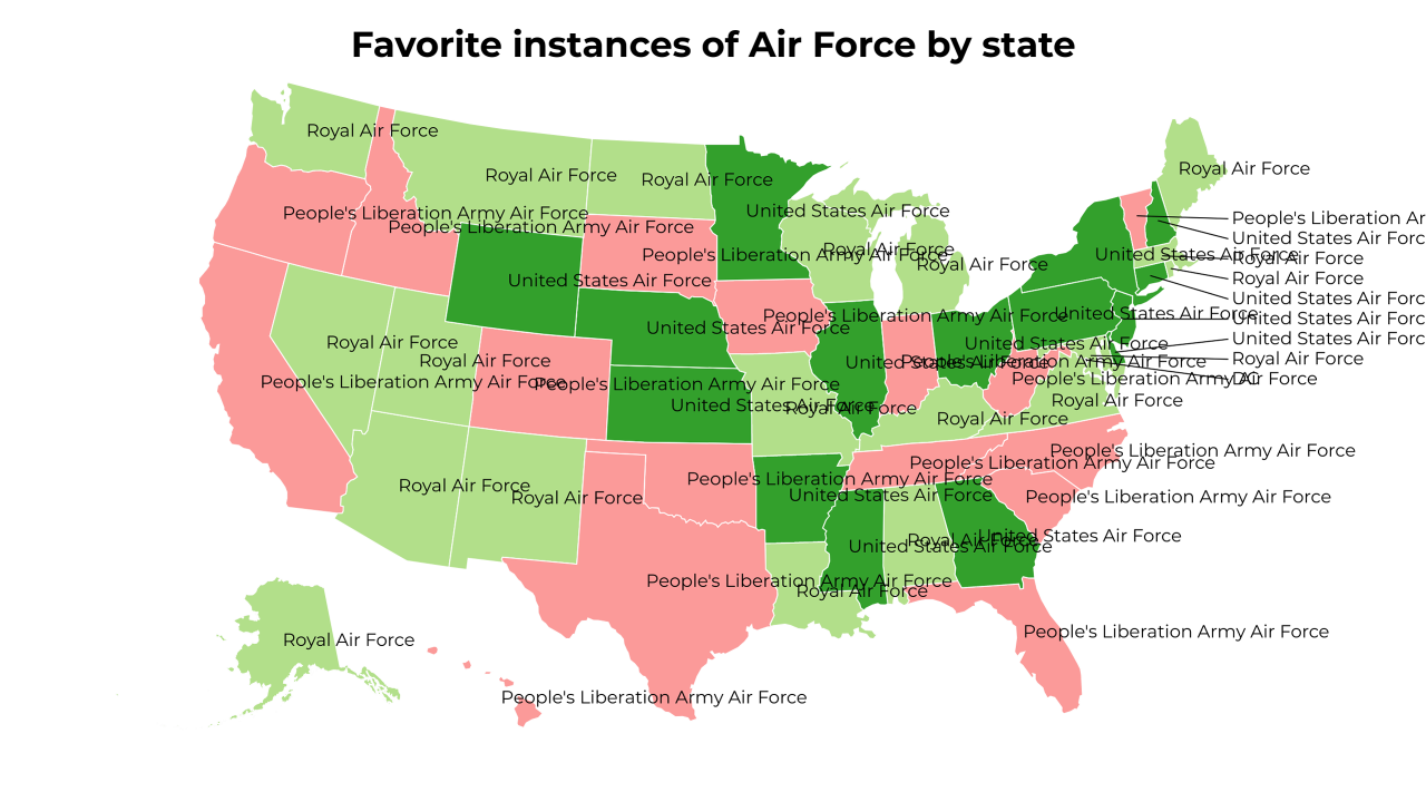 instances of Air Force map