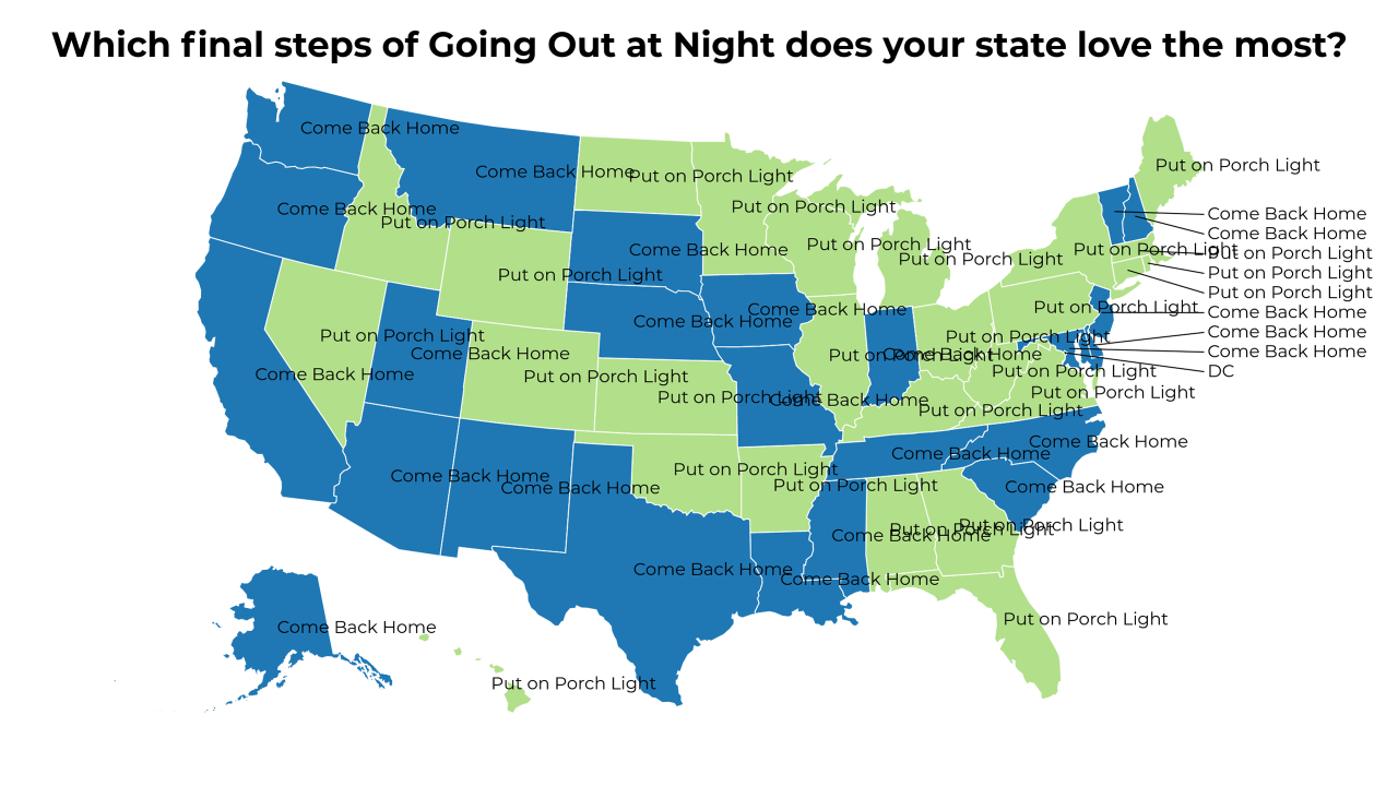 final steps of Going Out at Night map