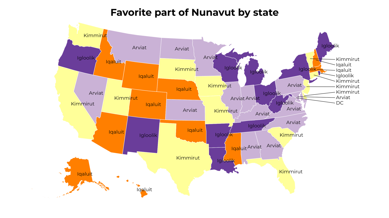 part of Nunavut map