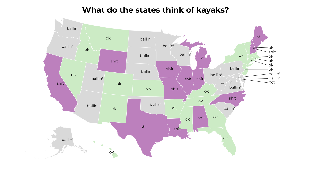 kayaks map