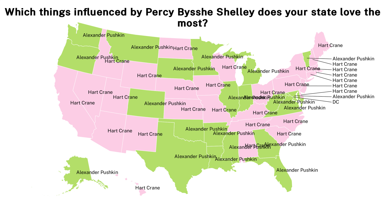 things influenced by Percy Bysshe Shelley map