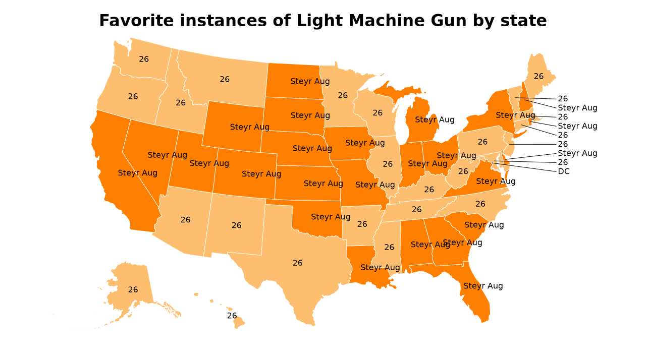 instances of Light Machine Gun map