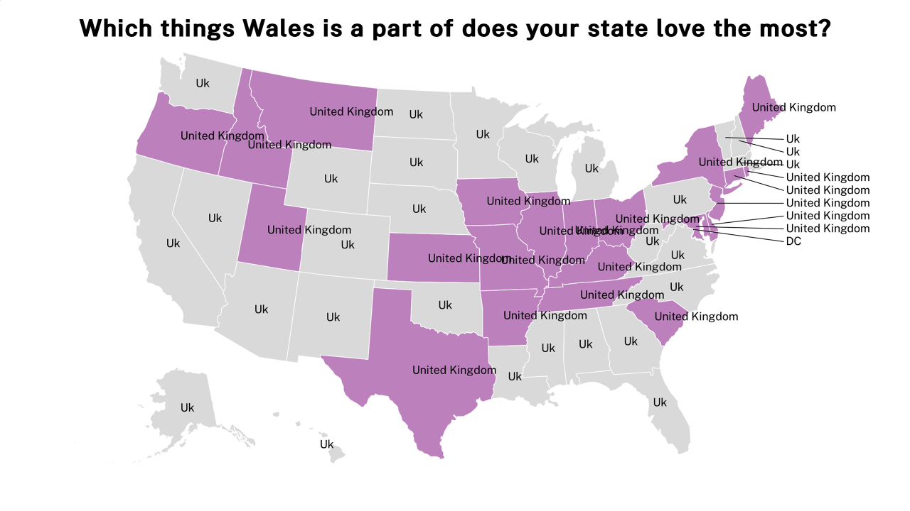 things Wales is a part of map