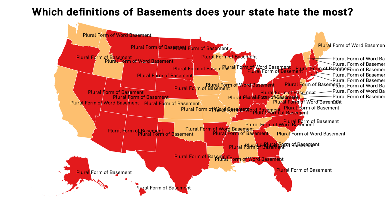 definitions of Basements map